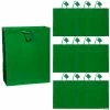 Discount 👏 5 1/2" - 13" Green Paper Gift Bags with Tag - 12 Pc. 🌟 -Cheap Birthday Party Favors Store 10 x 13 large green paper gift bags with tag 12 pc 14152019
