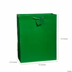 Discount π 5 1/2" - 13" Green Paper Gift Bags with Tag - 12 Pc. π 5 Discount π 5 1/2" - 13" Green Paper Gift Bags with Tag - 12 Pc. π -Cheap Birthday Party Favors Store 10 x 13 large green paper gift bags with tag 12 pc 14152019 a01