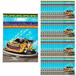 Promo π 12" x 17" Bulk Cars & Trucks Plastic Goody Bags - 50 Pc. π