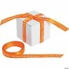Budget 🎁 3/8" - Orange Personalized Ribbon - 25 ft. 😍 -Cheap Birthday Party Favors Store 13653268