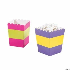 Hot Sale 🎁 Striped 🎂 Birthday Popcorn Boxes- 12 Pc. 🔔 -Cheap Birthday Party Favors Store 13680082