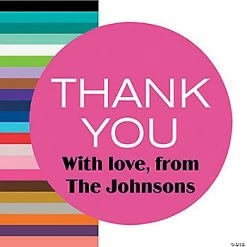 Budget 🤩 Personalized Thank You Favor Stickers - 144 Pc. 😀
