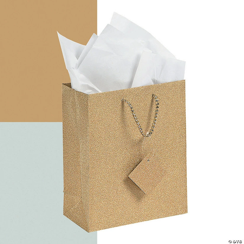 Cheapest ๐ Medium Glitter Gift Bags with Tags - 12 Pc. ๐ 4 Cheapest ๐ Medium Glitter Gift Bags with Tags - 12 Pc. ๐ - Image 2