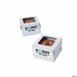 Cheapest 😉 Personalized Donut Favor Boxes with Stickers - 12 Pc. 💯