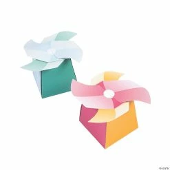 New 🤩 Happy Day Pinwheel Favor Boxes - 12 Pc. 🤩 -Cheap Birthday Party Favors Store 13933424