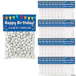 Deals 🔥 DIY Personalized Happy 🎂 Birthday Cellophane Favor Bags – 50 Pc. 😍
