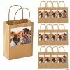 Outlet 👏 6 1/2" x 9" Custom Photo Medium Wedding Kraft Paper Gift Bags - 12 Pc. 🤩 -Cheap Birthday Party Favors Store 13963453