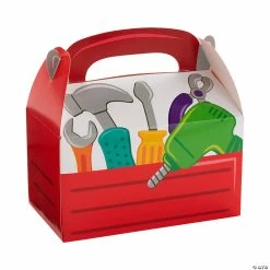 Cheap 💯 Little Handyman Red Tool Box Treat Box - 12 Pc. ✔️ -Cheap Birthday Party Favors Store 13963727