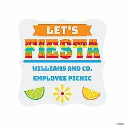 Promo 💯 Personalized Bright Piñata Fiesta Favor Stickers 😉