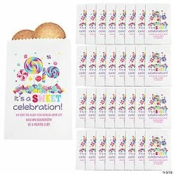 Promo 🛒 Personalized 🍬 Candy World Paper Treat Bags - 50 Pc. 🌟