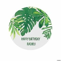 Discount 🤩 Personalized Palm Leaf Favor Stickers ⌛