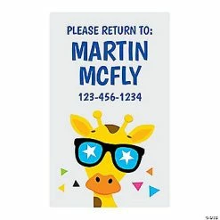 Best deal 🧨 Personalized Giraffe Please Return To Stickers - 24 Pc. 🤩