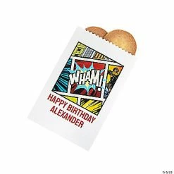 Wholesale 👏 Personalized Comic Superhero Treat Bags - 50 Pc. 😀