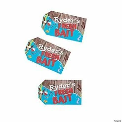 Wholesale 😀 Personalized Little Fisherman Favor Tags - 24 Pc. ✨