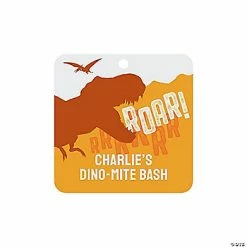 Buy 🤩 Personalized Dino Dig Party Favor Tags - 24 Pc. 🔥