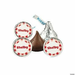 Best deal 🧨 Personalized Gingham Plaid Hershey’s® Kisses® Stickers - 60 Pc. 🌟