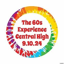 Wholesale 🎁 Personalized 60s Favor Stickers - 144 Pc. 💯