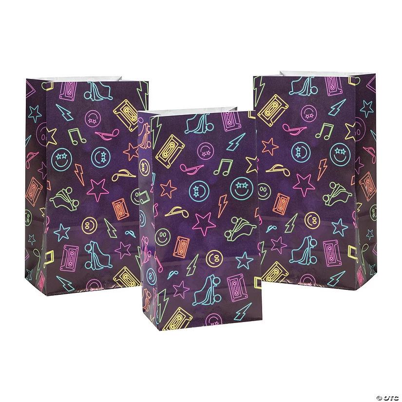 Best Pirce ❤️ Retro Vibes Treat Bags - 12 Pc. ✨ 4 Best Pirce ❤️ Retro Vibes Treat Bags - 12 Pc. ✨ - Image 2