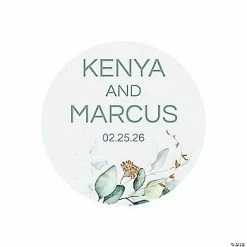 Best Pirce 🔔 Personalized Eucalyptus Favor Stickers - 144 Pc. 🛒