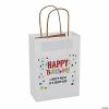 Buy ❤️ Personalized Medium Happy 🥳 Birthday Kraft Paper Bags - 12 Pc. ✔️ -Cheap Birthday Party Favors Store 14096793