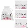 Budget ❤️ 8" x 10" Personalized Medium Sleepover Satin Drawstring Bags – 12 Pc. 🎉 -Cheap Birthday Party Favors Store 14105626
