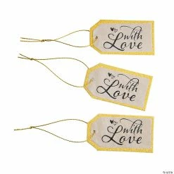 Promo ⭐ Glitter Favor Tags - 24 Pc. 👏 -Cheap Birthday Party Favors Store 14106166