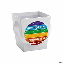 Outlet 🎉 Personalized Lotsa Pops Party Favor Buckets - 12 Pc. 🛒
