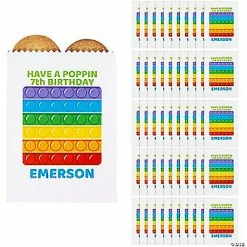 Budget 🤩 Personalized Lotsa Pops Treat Bags - 50 Pc. ✨