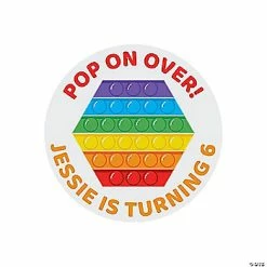 Outlet ⌛ Personalized Lotsa Pops Party Favor Stickers – 48 Pc. 🎁