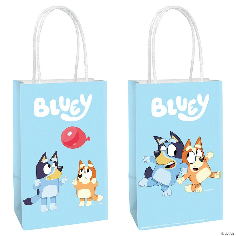 Brand new π 5 1/4" x 8 1/4" Medium Bluey Party Kraft Paper Gift Bags - 8 Pc. π₯° 4 Brand new π 5 1/4" x 8 1/4" Medium Bluey Party Kraft Paper Gift Bags - 8 Pc. π₯° - Image 2