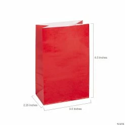 Promo 🎁 Mini Treat Bags - 24 Pc. 👏 -Cheap Birthday Party Favors Store 3 1 2 x 6 1 2 red treat bags 24 pc 3 3555 a01
