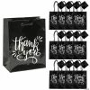 New 🌟 4 1/2" x 5 1/2" Small Black & White Thank You Paper Gift Bags with Tags - 12 Pc. 🧨 -Cheap Birthday Party Favors Store 4 1 2 x 5 1 2 small black and white thank you paper gift bags with tags 12 pc 13794831