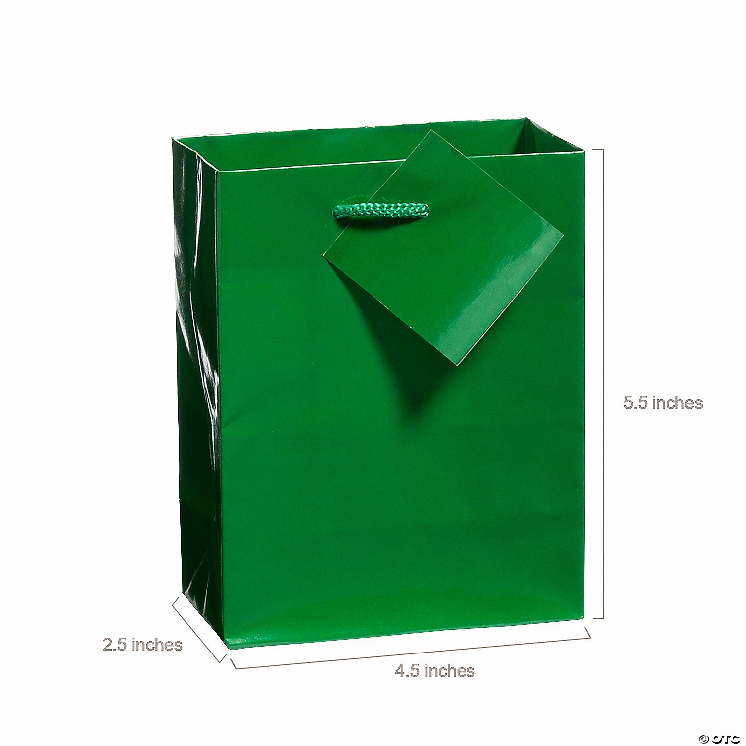Cheapest π 5 1/2" - 13" Green Paper Gift Bags with Tag - 12 Pc. π 4 Cheapest π 5 1/2" - 13" Green Paper Gift Bags with Tag - 12 Pc. π - Image 2