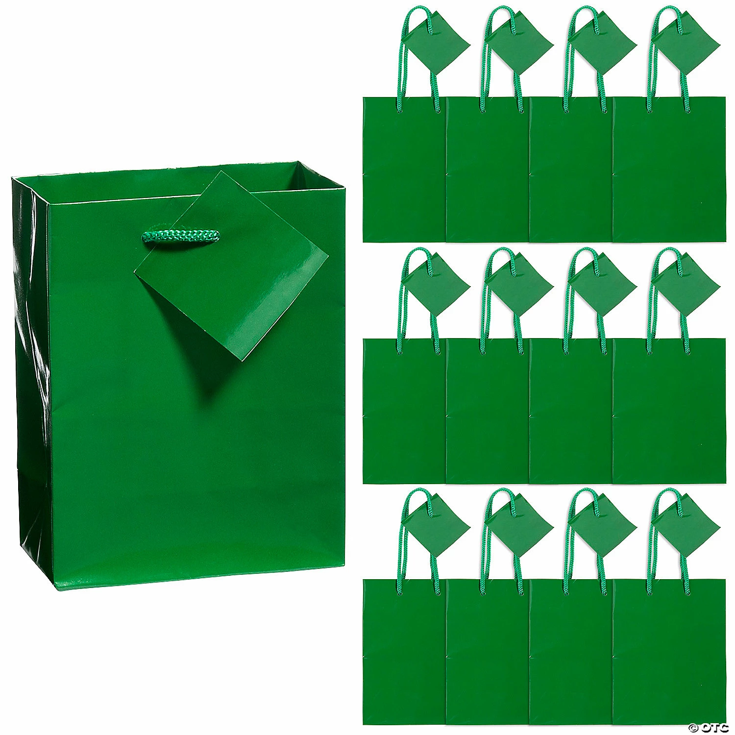 Cheapest π 5 1/2" - 13" Green Paper Gift Bags with Tag - 12 Pc. π 3 Cheapest π 5 1/2" - 13" Green Paper Gift Bags with Tag - 12 Pc. π