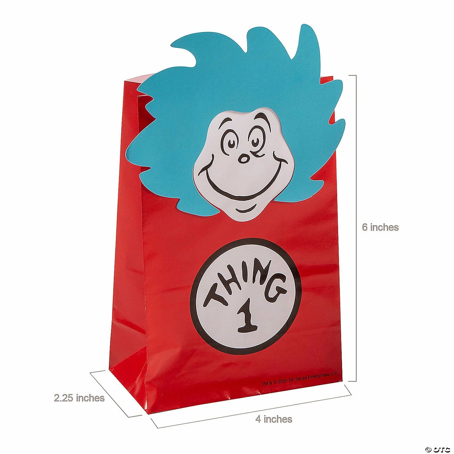 Best deal 🤩 4" x 6" Dr. Seuss™ Thing 1 & Thing 2 Paper Treat Bags - 12 Pc. 💯 4 Best deal 🤩 4" x 6" Dr. Seuss™ Thing 1 & Thing 2 Paper Treat Bags - 12 Pc. 💯 - Image 2