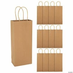 Best Pirce π 5 1/2" x 13" Kraft Paper Wine Bottle Bags - 12 Pc. π€©