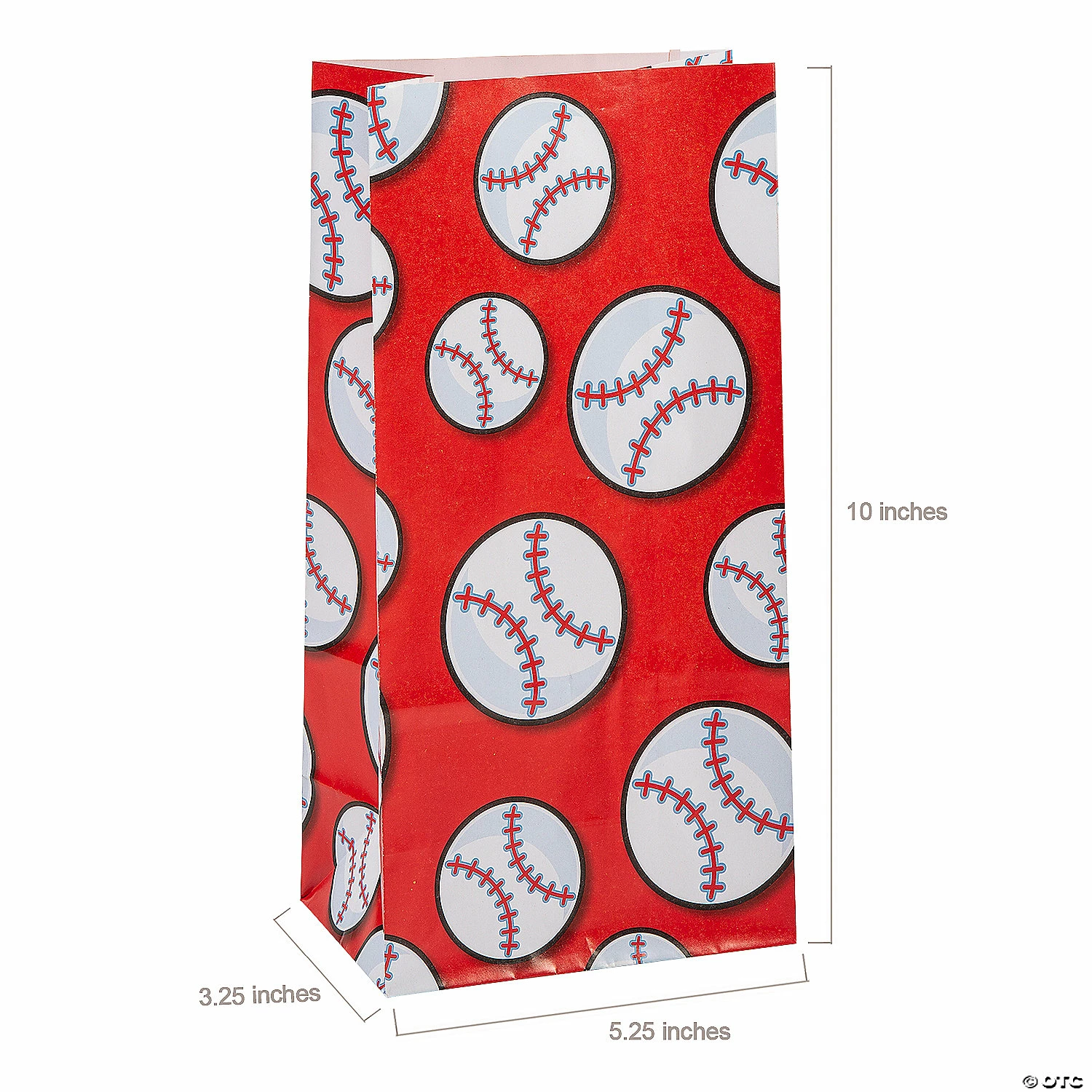 Budget π― 5 1/4" x 10" βΎ Baseball Paper Treat Bags - 12 Pc. π 4 Budget π― 5 1/4" x 10" βΎ Baseball Paper Treat Bags - 12 Pc. π - Image 2