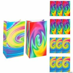 Top 10 π 5 1/4" x 10" Tie-Dyed Treat Bags - 12 Pc. π₯