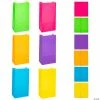 Best Sale 👏 Paper Treat Bags - 12 Pc. 🤩 -Cheap Birthday Party Favors Store 5 x 10 bright neon treat bags 12 pc 3 36