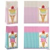 New 🥰 5" x 10" Large Ice Cream Treat Bags with Cherry Stickers - 48 Pc. 😀 -Cheap Birthday Party Favors Store 5 x 10 large ice cream treat bags with cherry stickers 48 pc 14104812