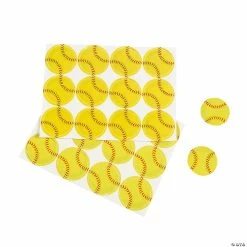 Outlet ⭐ 5" x 10" 🥎 Softball Paper Treat Bags - 48 Pc. 🌟 -Cheap Birthday Party Favors Store 5 x 10 softball paper treat bags 48 pc 14104724 a03