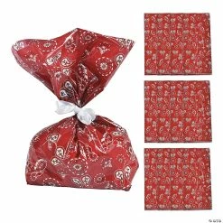 Promo ✔️ 5" x 11 1/2" Medium Bandana Treat Bags - 12 Pc. 🔥