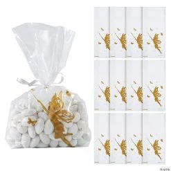 Top 10 π 5" x 2 1/2" x 11 1/2" Medium Fairy Cellophane Treat Bags - 12 Pc. π