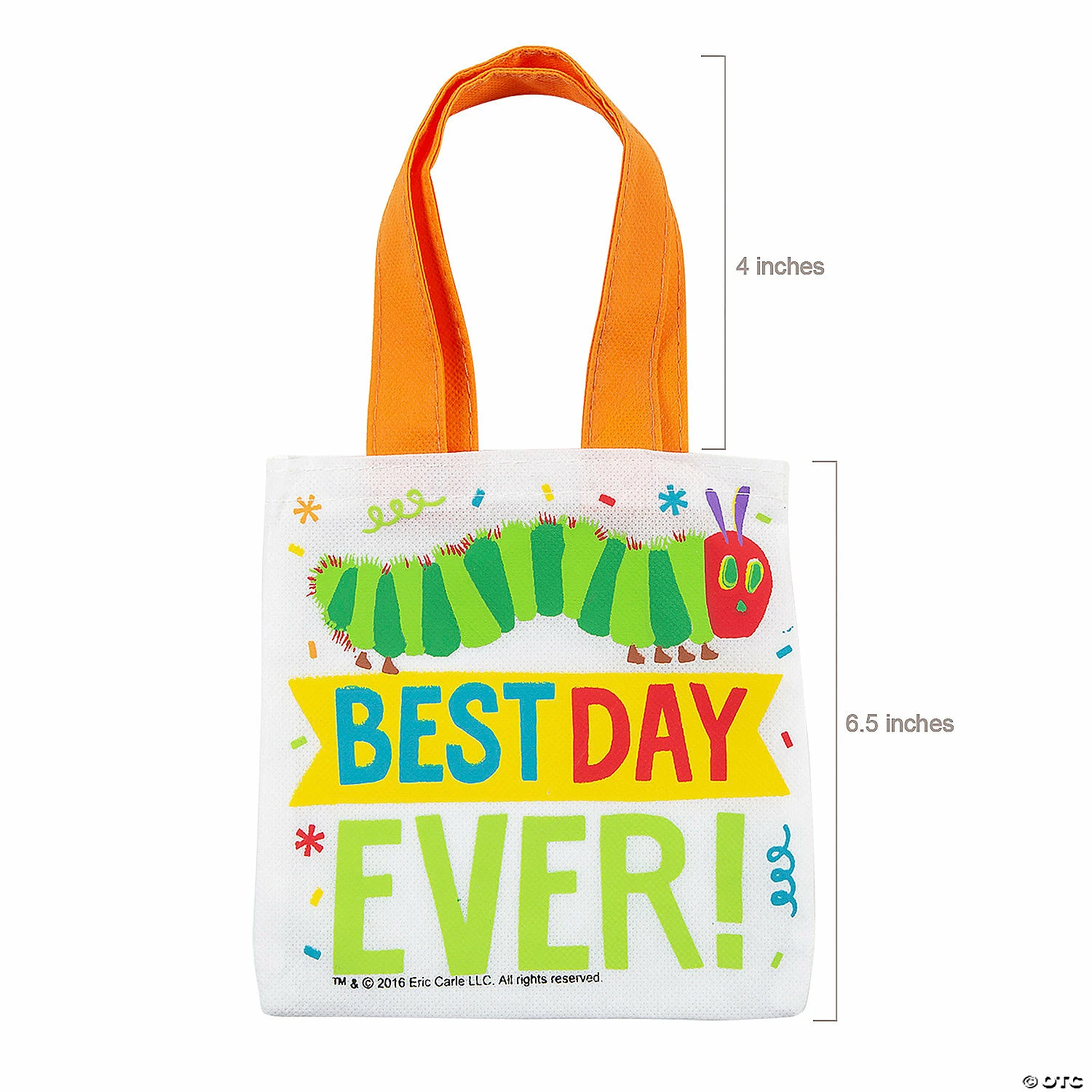 Coupon ⭐ 6 1/2" x 6" Mini Eric Carle’s The Very Hungry Caterpillar™ Nonwoven Tote Bags - 12 Pc. ✔️ 4 Coupon ⭐ 6 1/2" x 6" Mini Eric Carle’s The Very Hungry Caterpillar™ Nonwoven Tote Bags - 12 Pc. ✔️ - Image 2