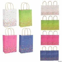 Best reviews of π 6-1/2" x 9" Bright Sprinkle Kraft Paper Gift Bags - 12 Pc. βοΈ