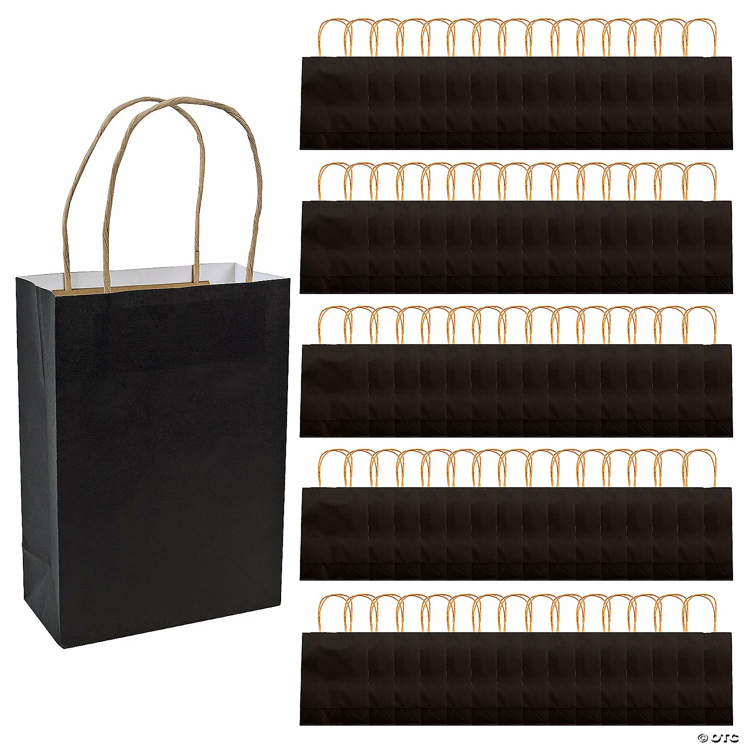 Flash Sale ✔️ 6 1/2" x 9" Bulk Medium Black Kraft Paper Gift Bags - 60 Pc. ⭐ 3 Flash Sale ✔️ 6 1/2" x 9" Bulk Medium Black Kraft Paper Gift Bags - 60 Pc. ⭐