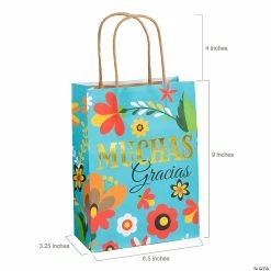 Discount ⭐ 6 1/2" x 9" Bulk Medium Fiesta Muchas Gracias Gift Bags - 60 Pc. ✨ -Cheap Birthday Party Favors Store 6 1 2 x 9 bulk medium fiesta muchas gracias gift bags 60 pc 14123677 a01