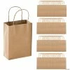 Brand new ⭐ Bulk Kraft Paper Gift Bags - 60 Pc. 👏 -Cheap Birthday Party Favors Store 6 1 2 x 9 bulk medium kraft paper gift bags 60 pc 14123685
