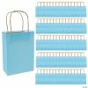 Hot Sale 🌟 6 1/2" x 9" Bulk Medium Light Blue Kraft Paper Gift Bags - 60 Pc. 🧨 -Cheap Birthday Party Favors Store 6 1 2 x 9 bulk medium light blue kraft paper gift bags 60 pc 14123390