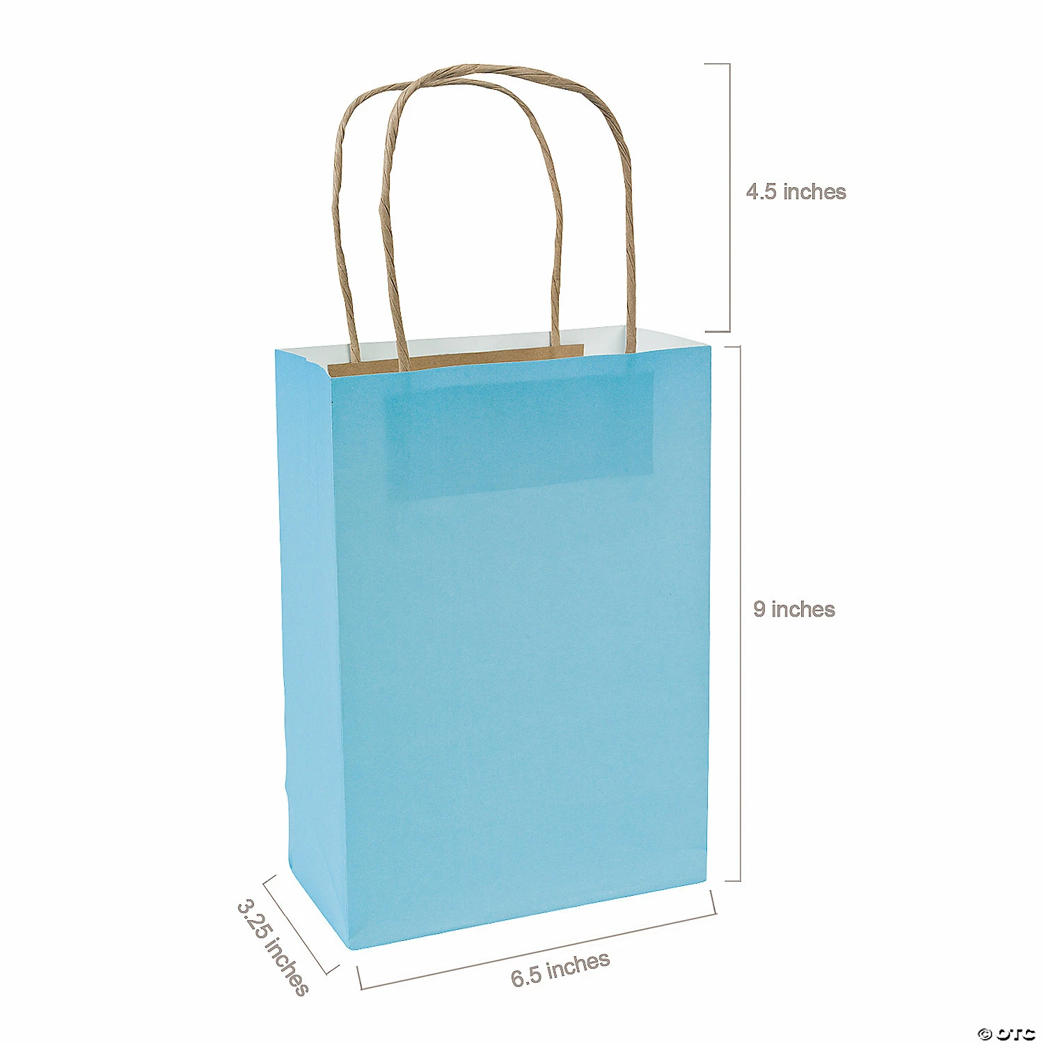 Hot Sale π 6 1/2" x 9" Bulk Medium Light Blue Kraft Paper Gift Bags - 60 Pc. 𧨠4 Hot Sale π 6 1/2" x 9" Bulk Medium Light Blue Kraft Paper Gift Bags - 60 Pc. 𧨠- Image 2